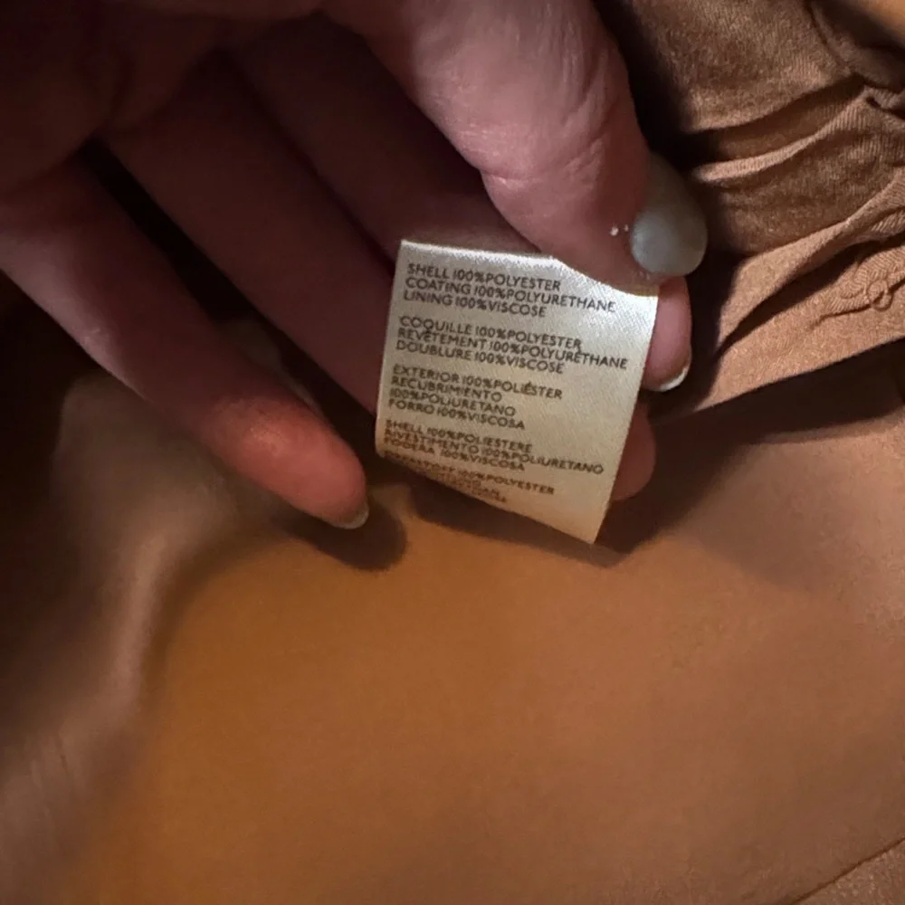 Tan Leather Mini Skirt